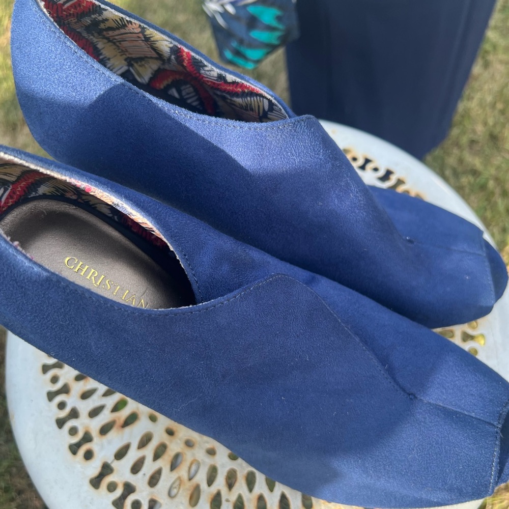 Christian Siriano Blue Heels